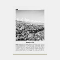 Medellín Travel B&W No 1 Poster