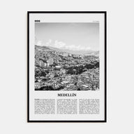 Medellín Travel B&W No 1 Poster