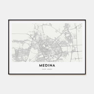 Medina Map Landscape Poster