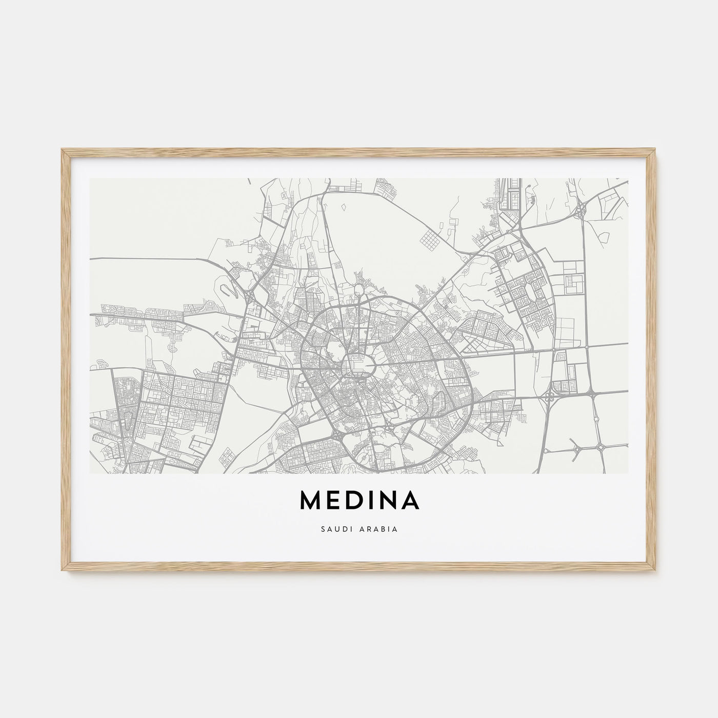 Medina Map Landscape Poster
