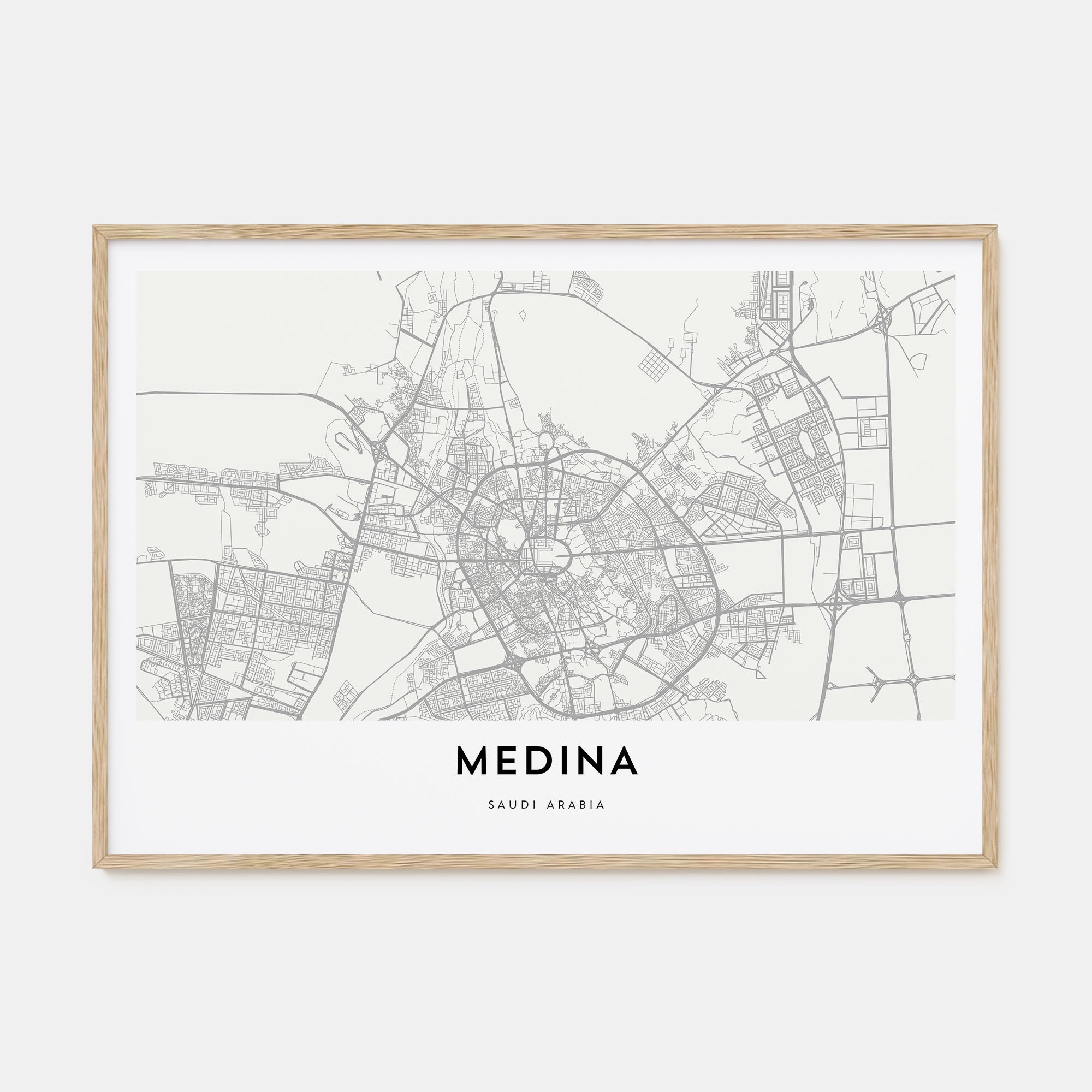Medina Map Landscape Poster
