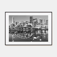 Melbourne, Australia Landscape B&W Poster