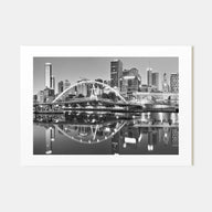 Melbourne, Australia Landscape B&W Poster