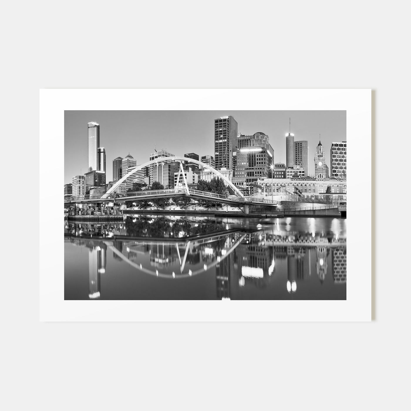 Melbourne, Australia Landscape B&W Poster