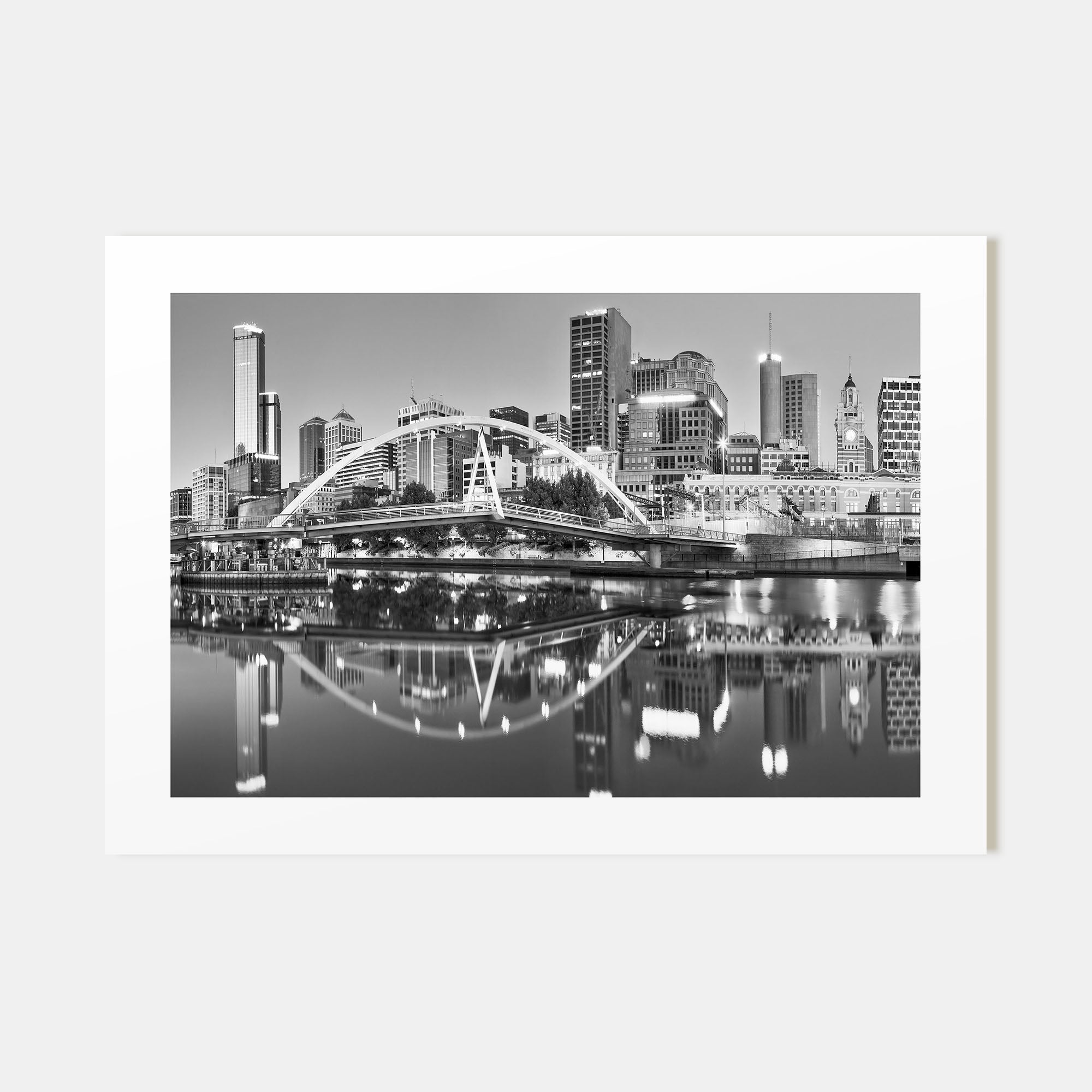 Melbourne, Australia Landscape B&W Poster