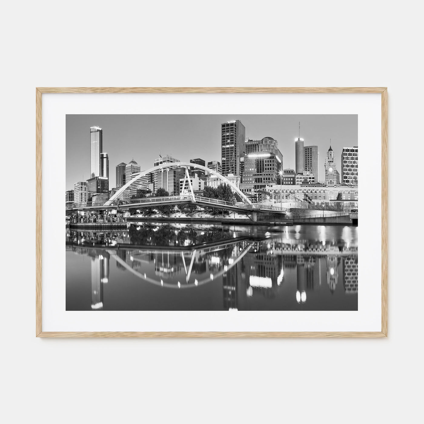Melbourne, Australia Landscape B&W Poster