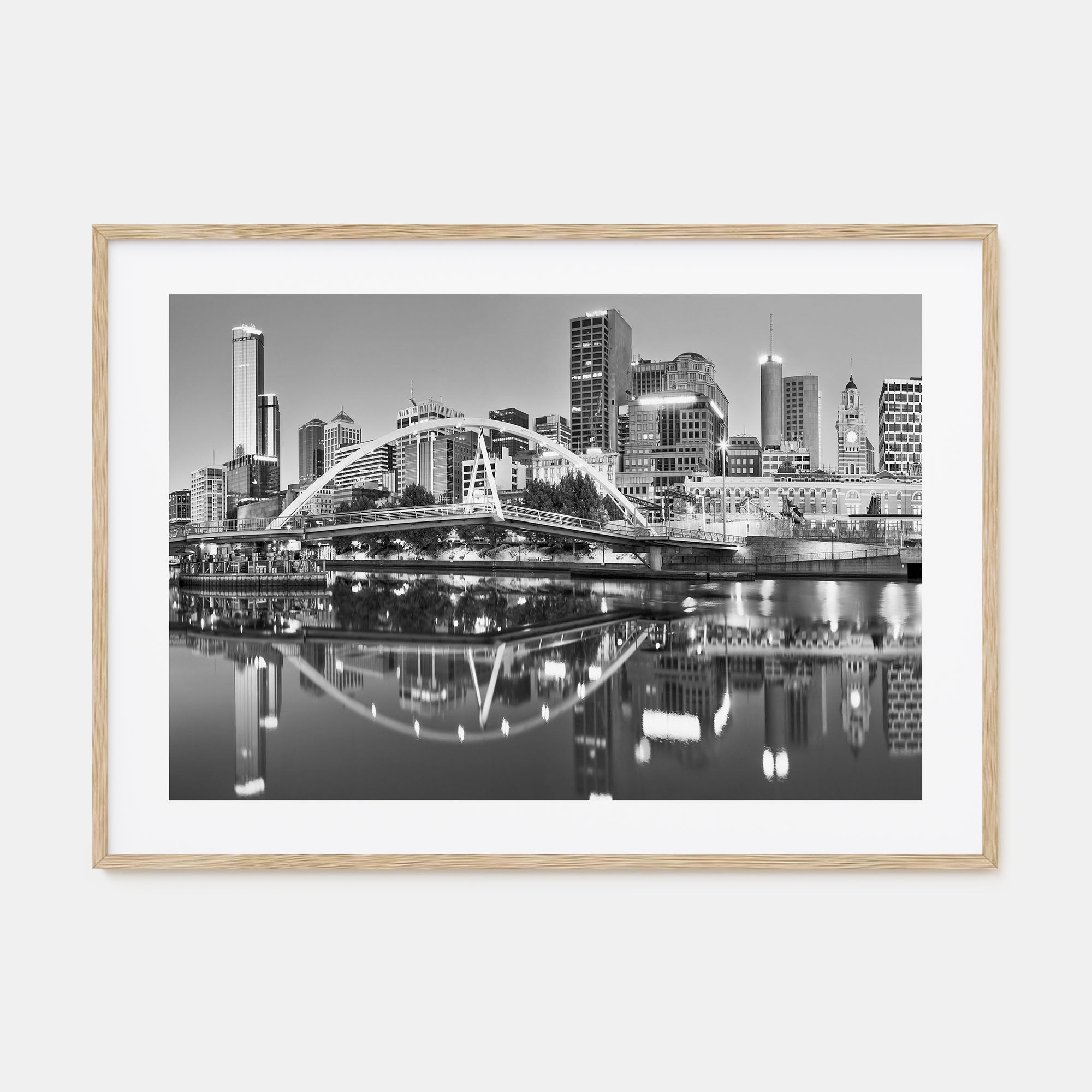 Melbourne, Australia Landscape B&W Poster