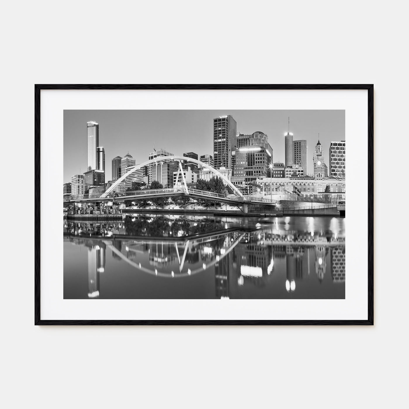 Melbourne, Australia Landscape B&W Poster