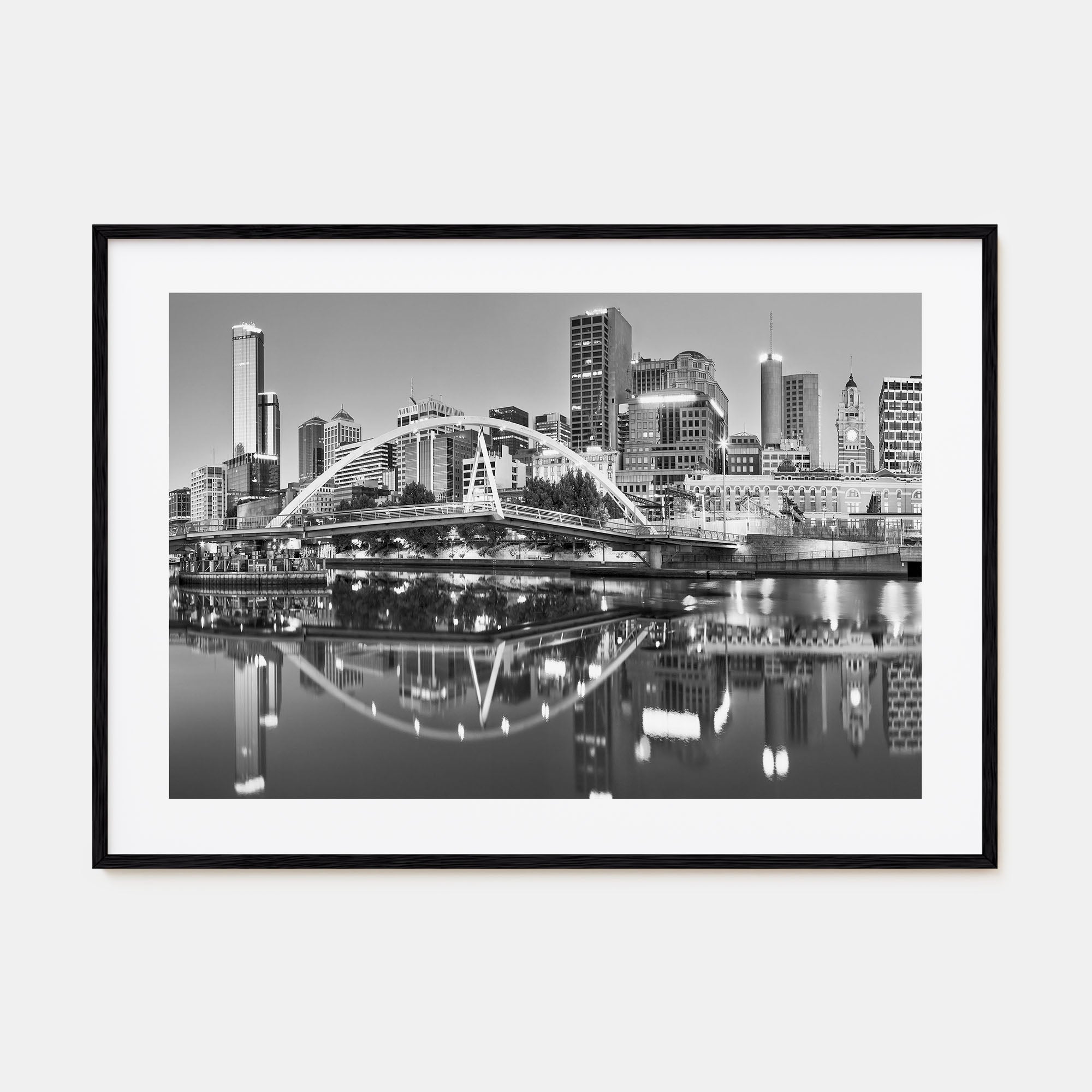 Melbourne, Australia Landscape B&W Poster