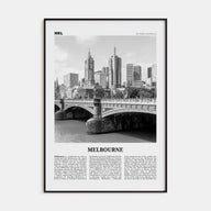 Melbourne, Australia Travel B&W No 1 Poster