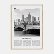 Melbourne, Australia Travel B&W No 1 Poster