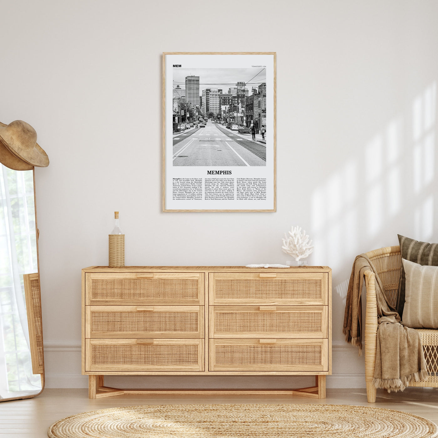 Memphis Travel B&W No 1 Poster