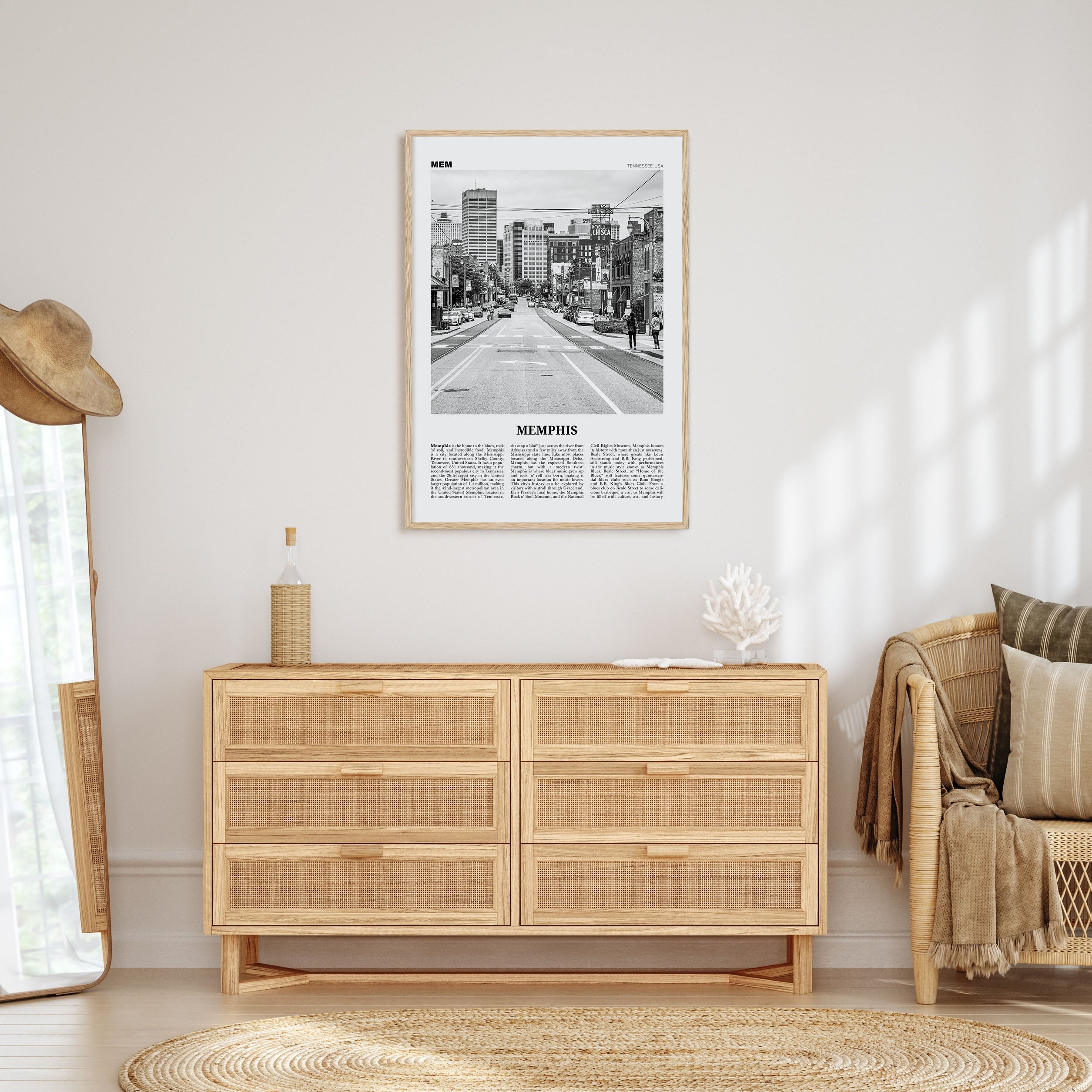 Memphis Travel B&W No 1 Poster
