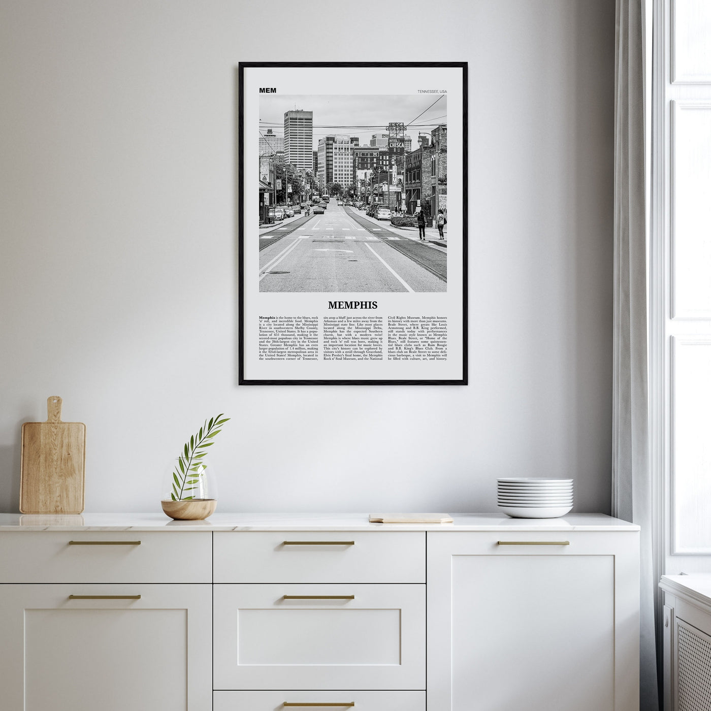 Memphis Travel B&W No 1 Poster