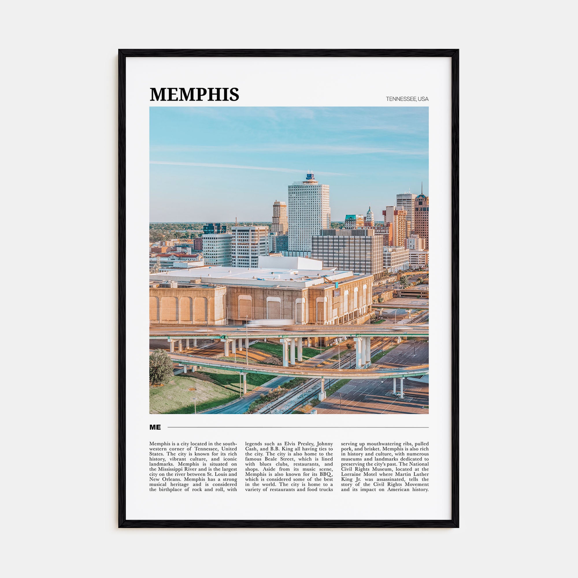 Memphis Travel Color Poster