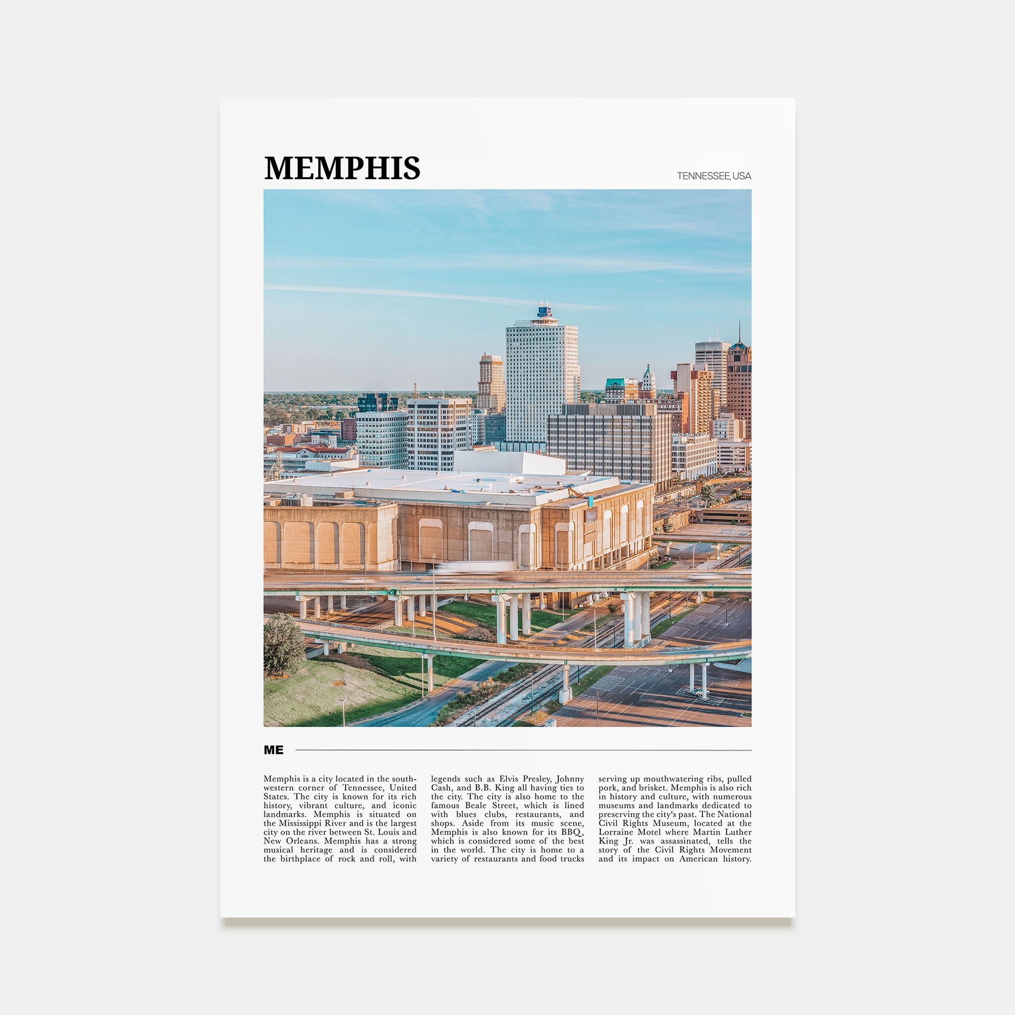 Memphis Travel Color Poster