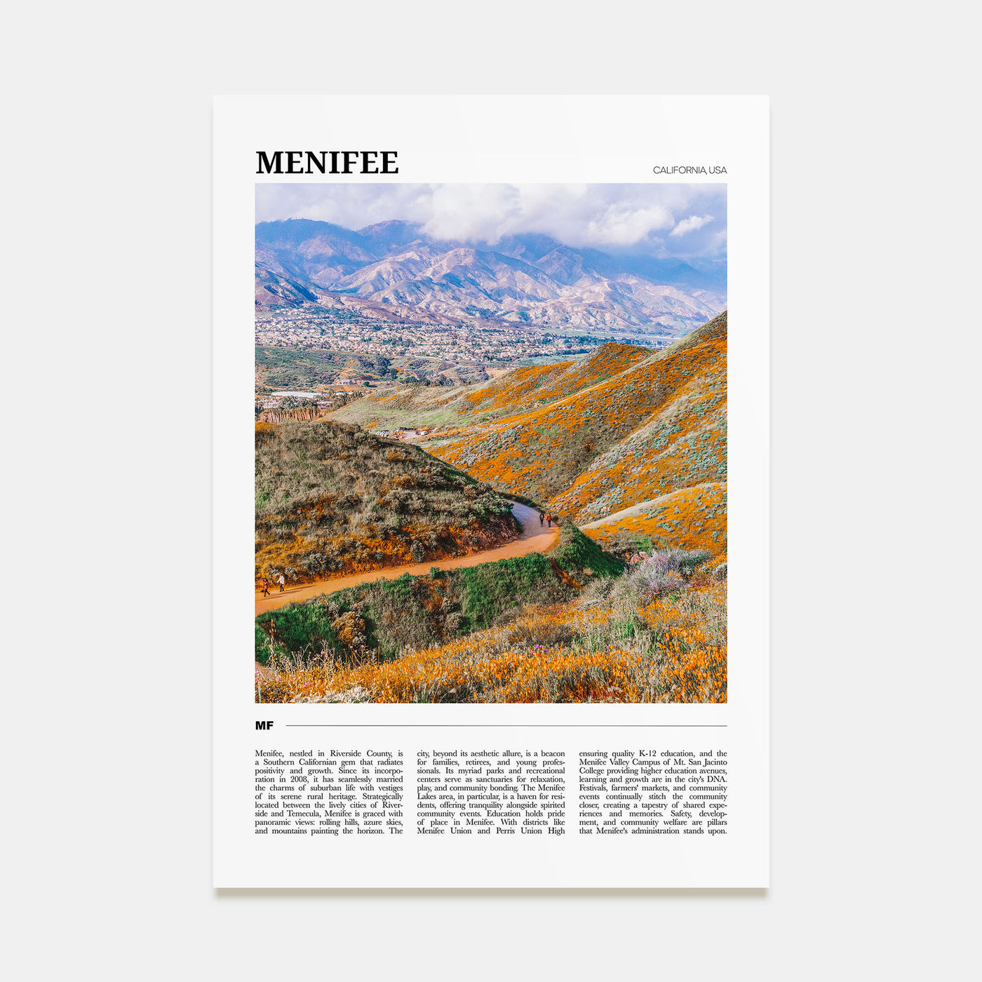 Menifee Travel Color Poster