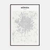 Mérida Map Portrait Poster