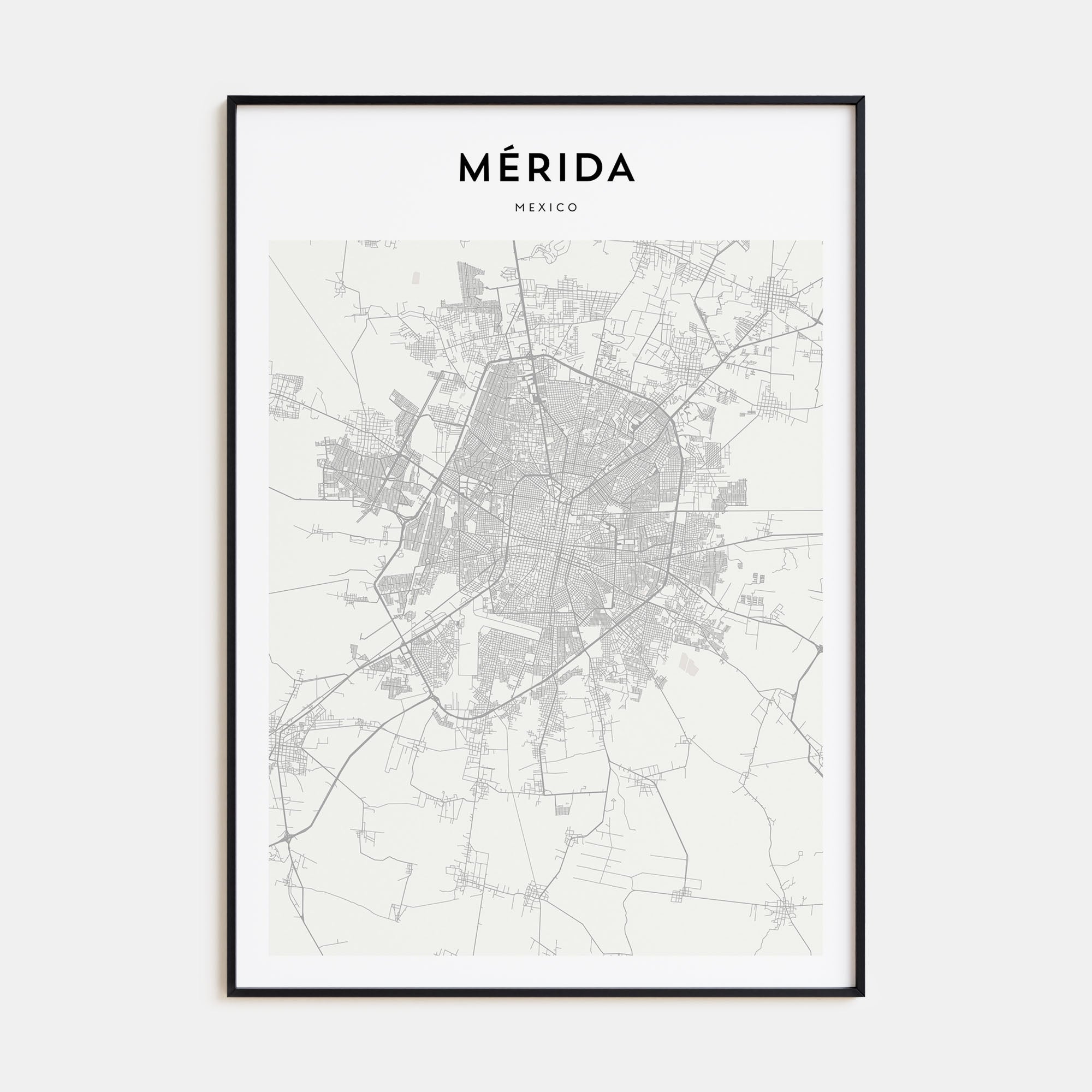 Mérida Map Portrait Poster