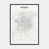 Mérida Map Portrait Poster