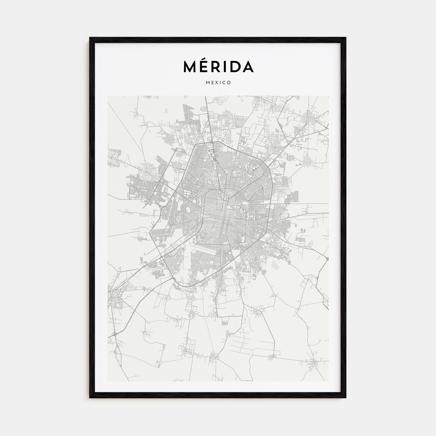Mérida Map Portrait Poster