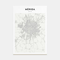 Mérida Map Portrait Poster