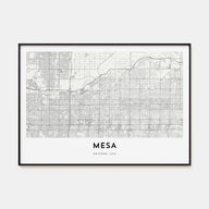 Mesa Map Landscape Poster