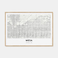 Mesa Map Landscape Poster