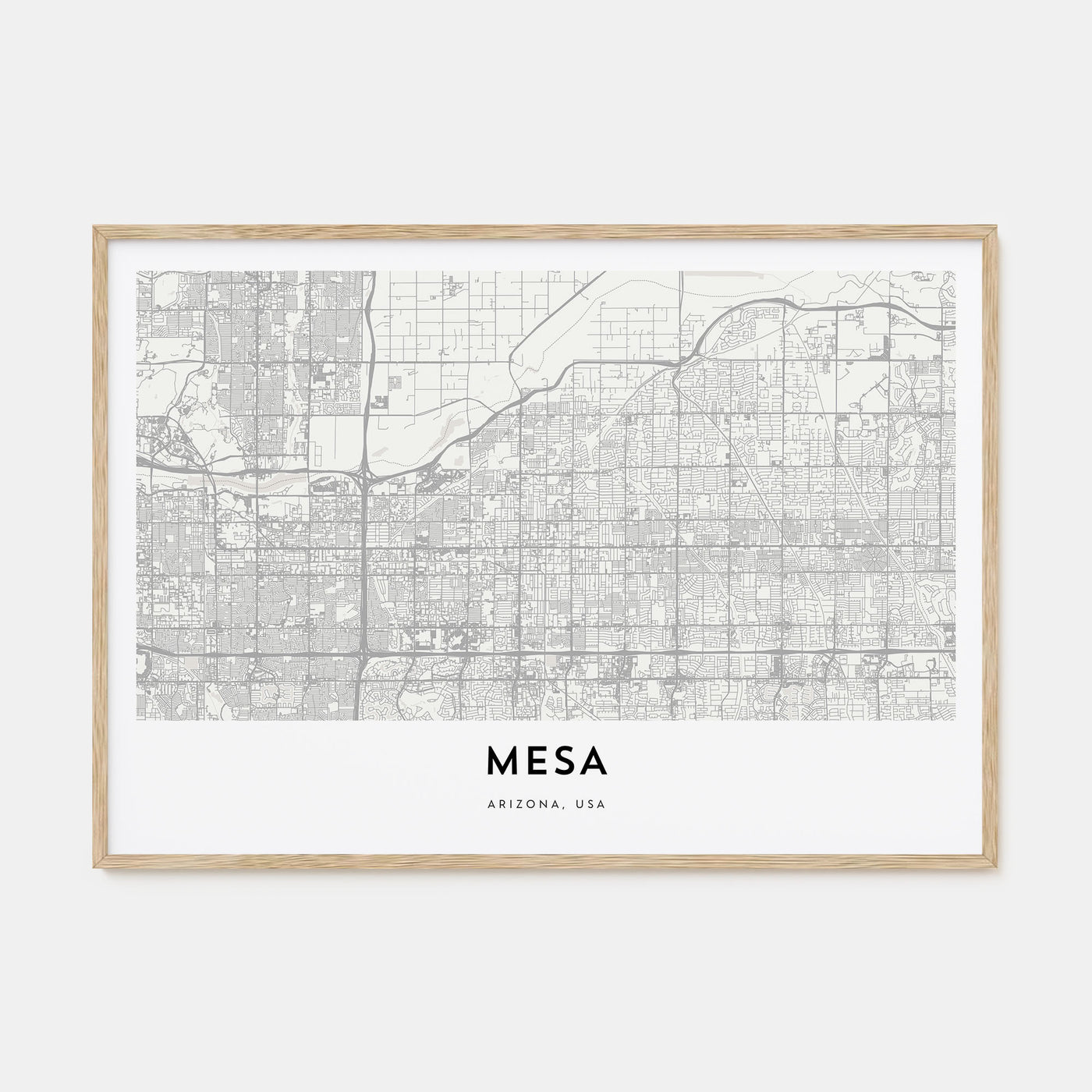 Mesa Map Landscape Poster