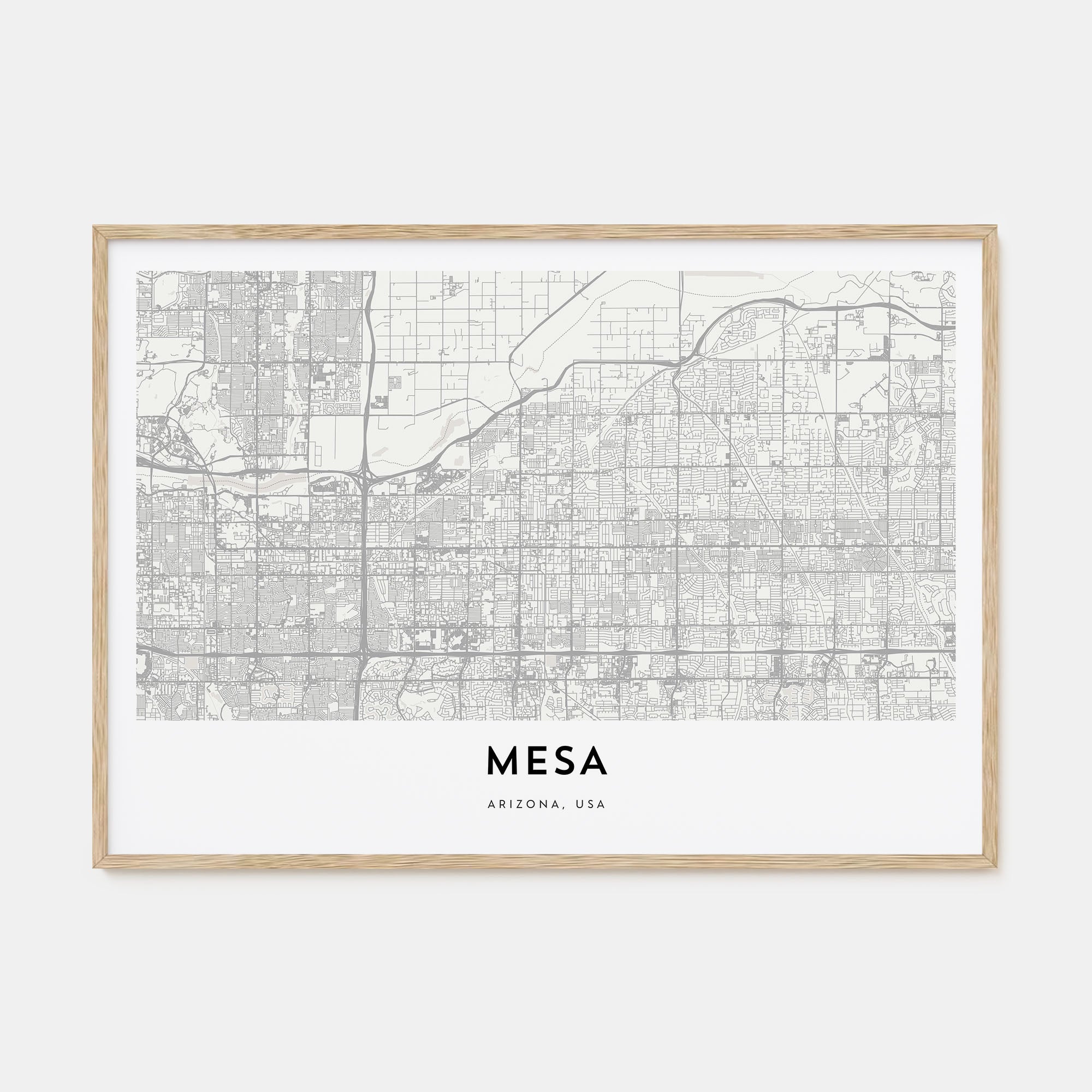 Mesa Map Landscape Poster