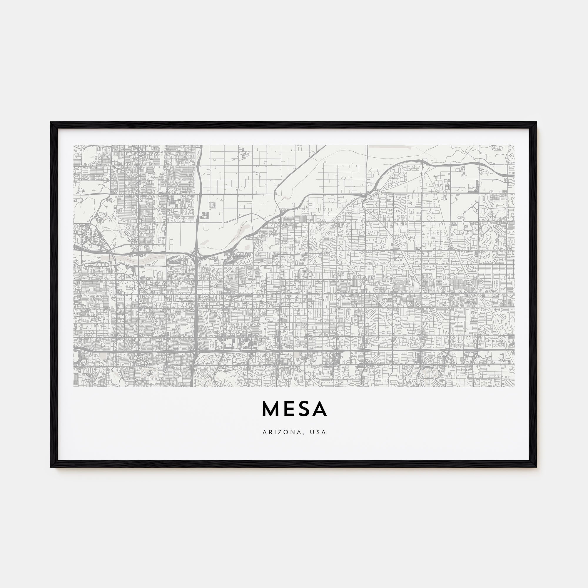 Mesa Map Landscape Poster