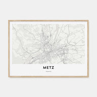 Metz Map Landscape Poster