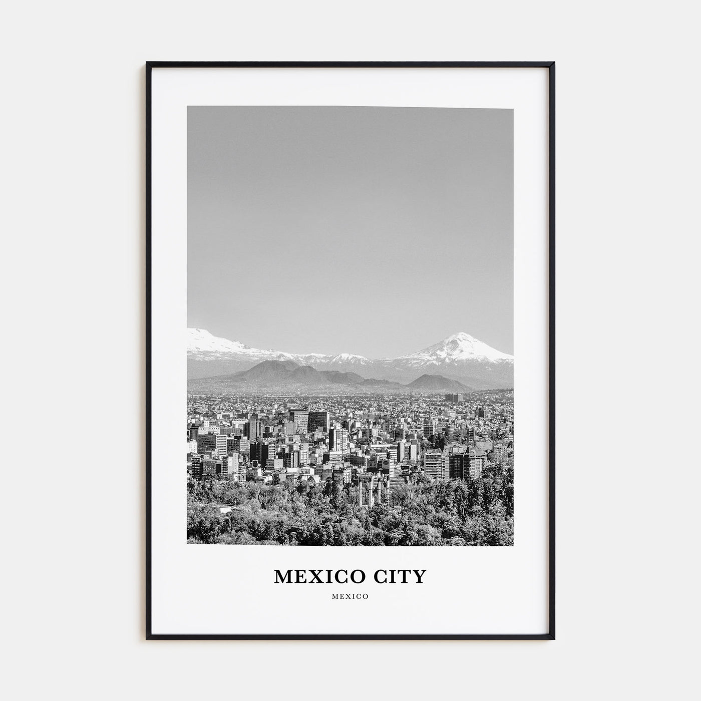 Mexico City Portrait B&W No 3 Poster