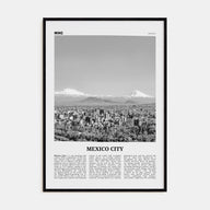 Mexico City Travel B&W No 2 Poster