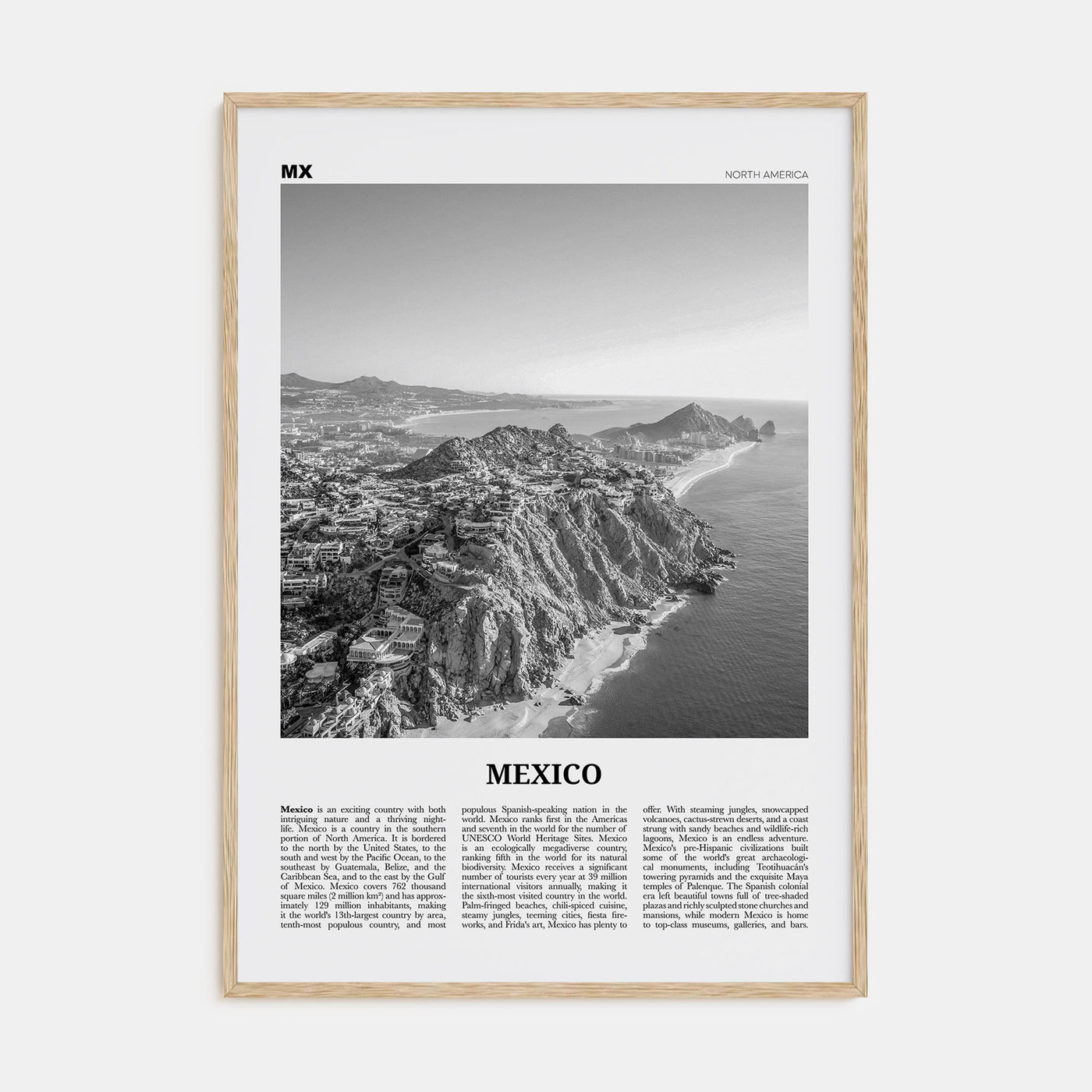 Mexico Travel B&W No 2 Poster