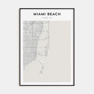 Miami Beach Map Portrait Poster