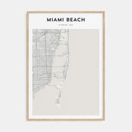 Miami Beach Map Portrait Poster
