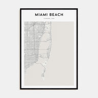 Miami Beach Map Portrait Poster