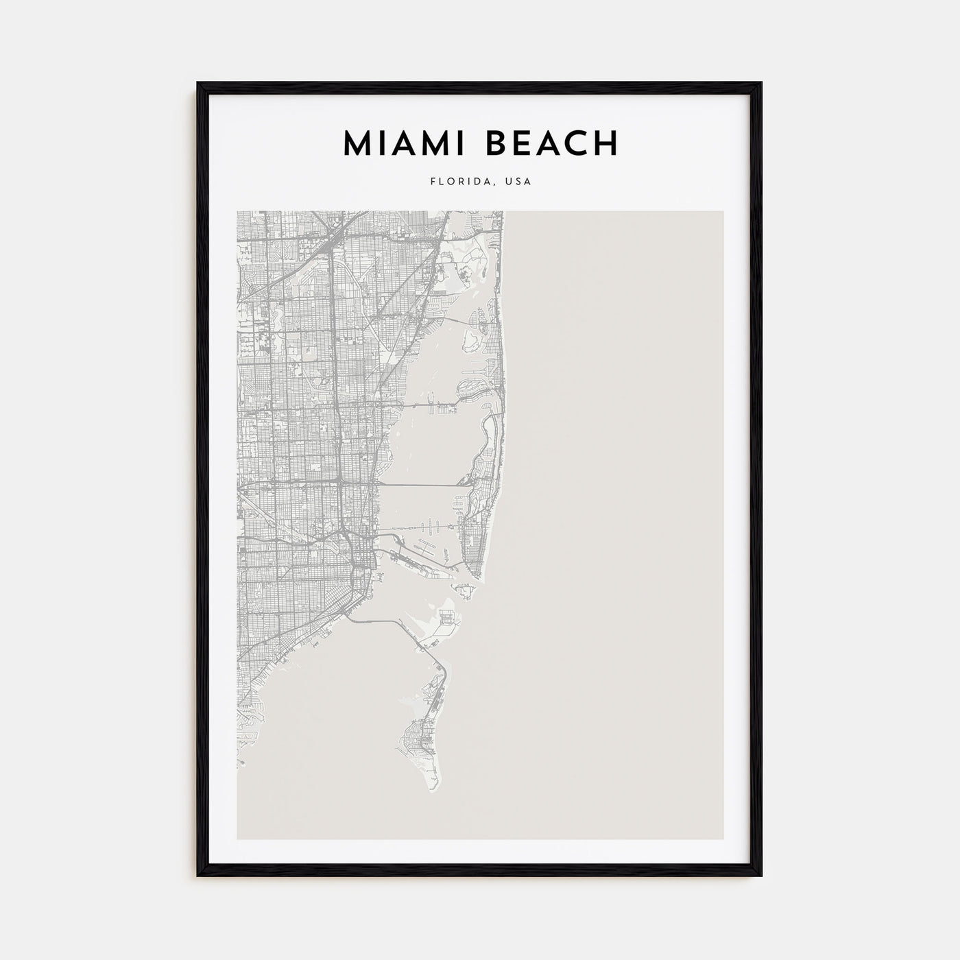 Miami Beach Map Portrait Poster