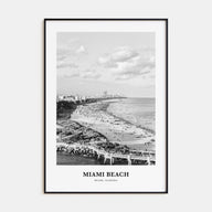 Miami Beach Portrait B&W Poster