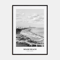 Miami Beach Portrait B&W Poster