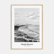 Miami Beach Portrait B&W Poster