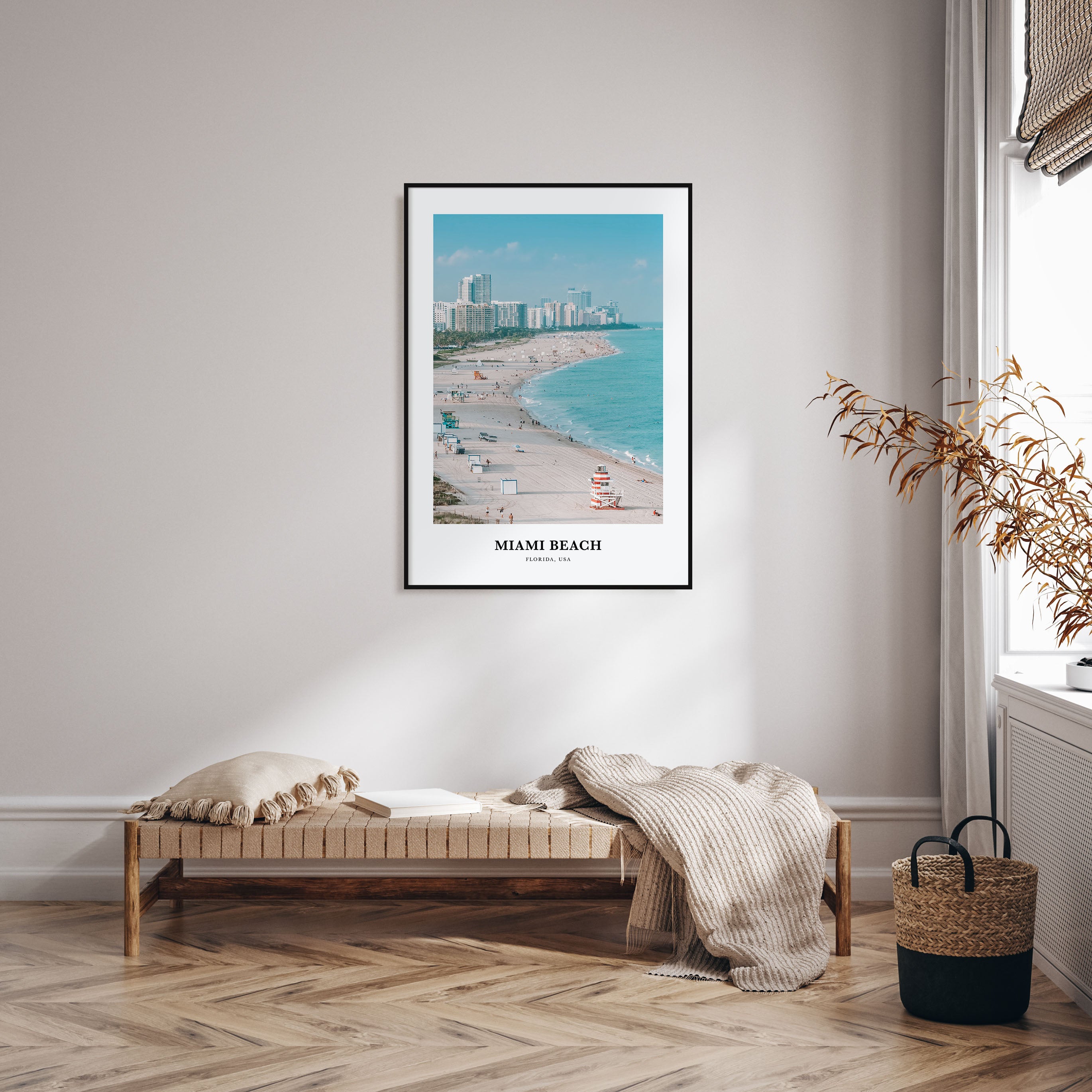 Miami Beach Portrait Color Poster
