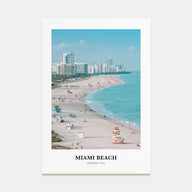 Miami Beach Portrait Color Poster