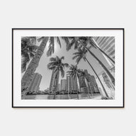 Miami Landscape B&W Poster