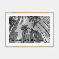 Miami Landscape B&W Poster