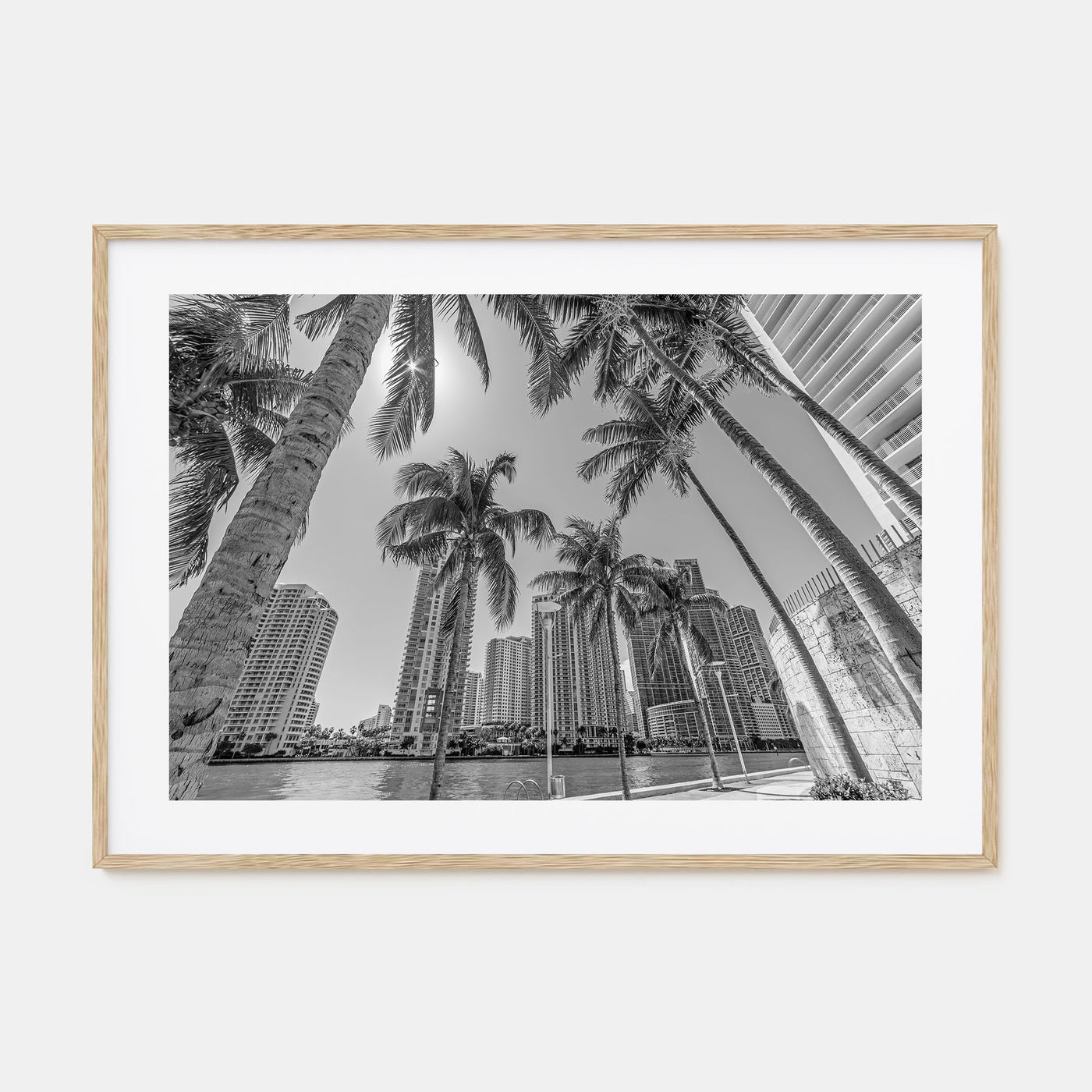 Miami Landscape B&W Poster