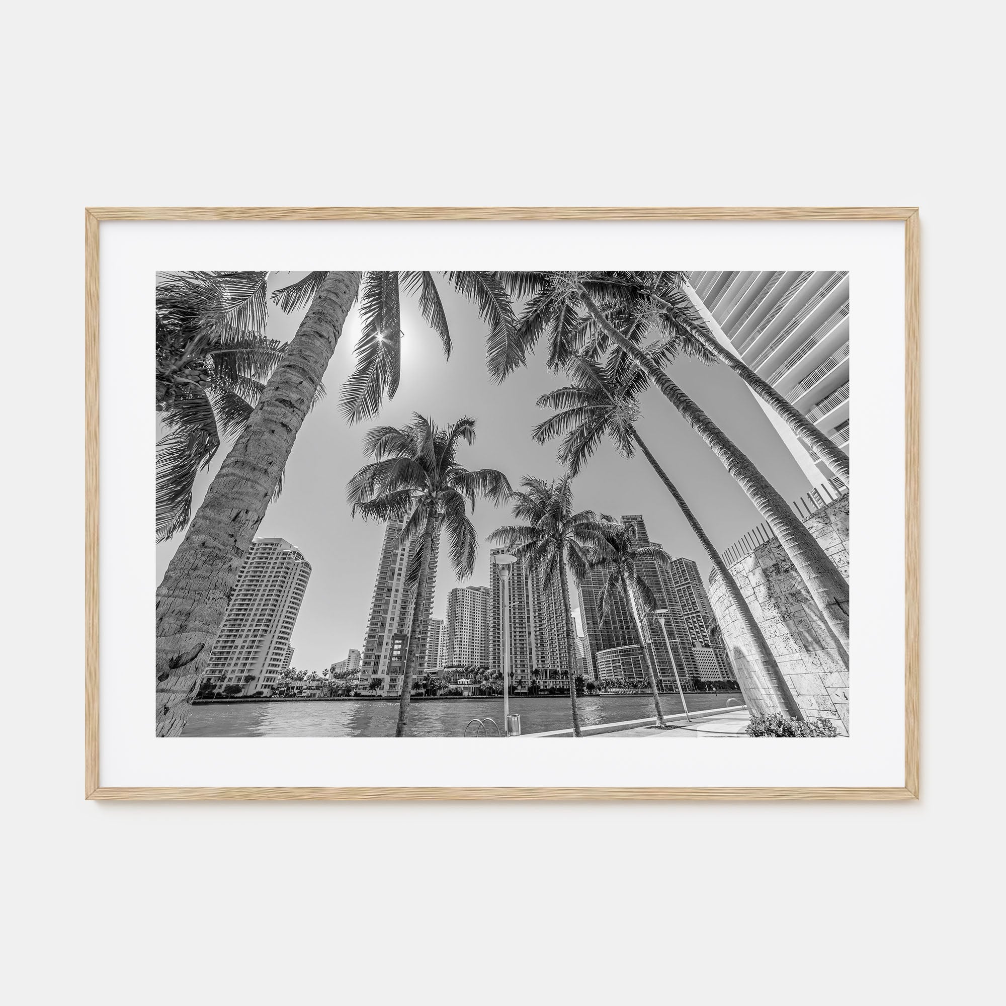 Miami Landscape B&W Poster