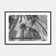 Miami Landscape B&W Poster