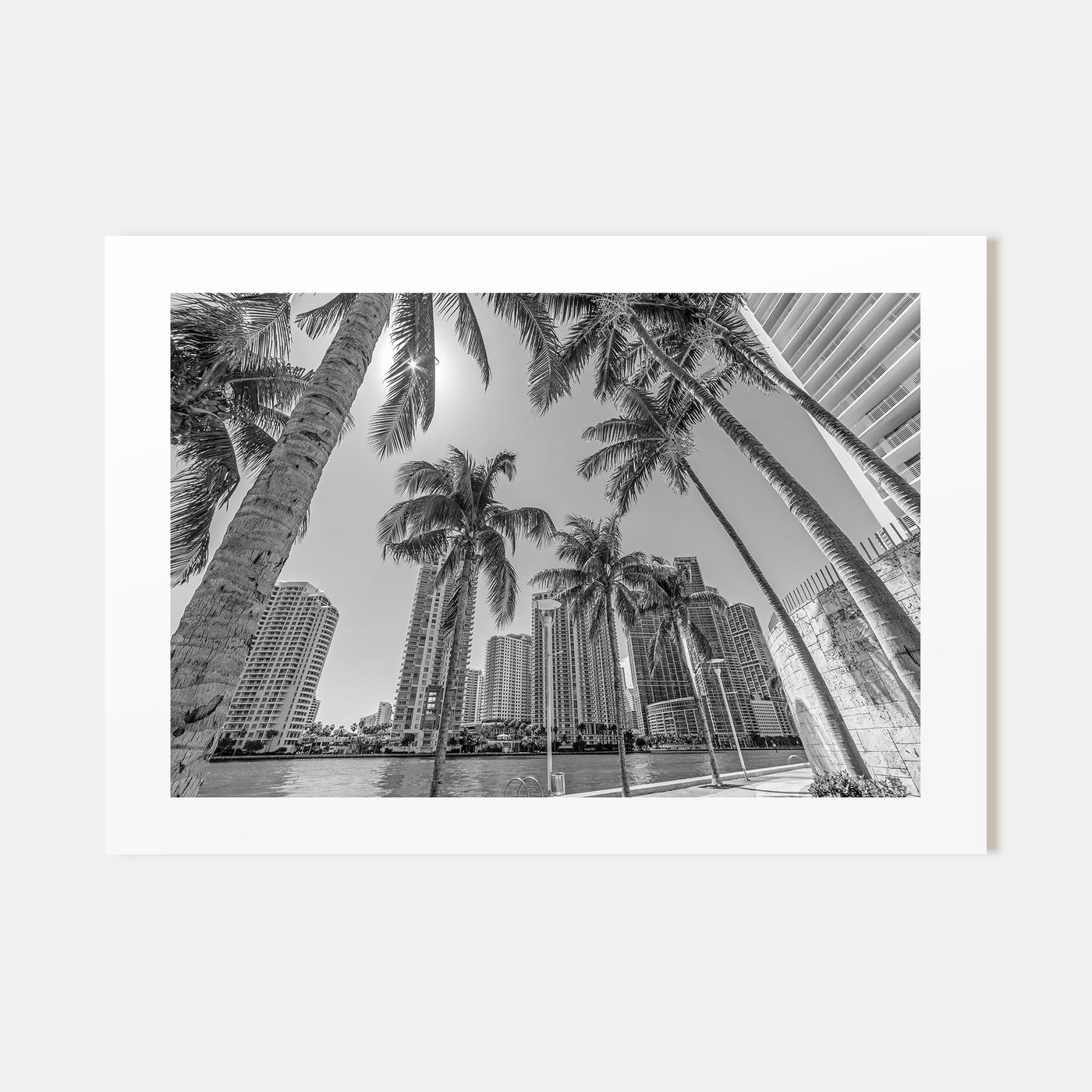 Miami Landscape B&W Poster